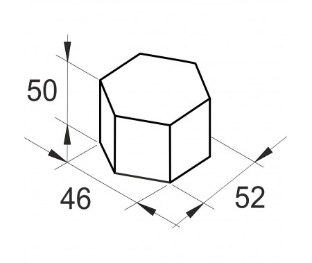 Матрица на брикет «Шестигранник 46» Н=50мм