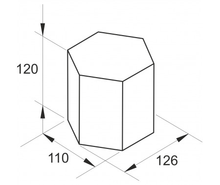 Пуансон-матрица брикет «Шестигранник 110» Н=120мм