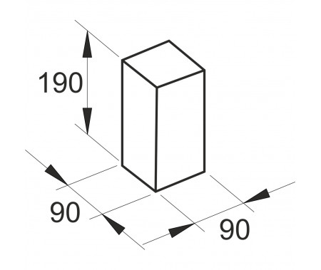 Матрица брикет «Квадрат 90» Н=190мм