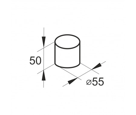 Пресс-форма брикет цилиндрический D=55mm Н=50мм