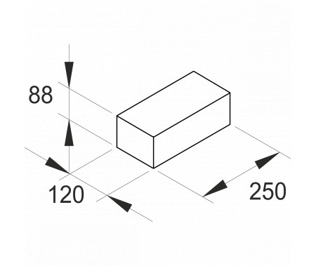 Пресс-форма под кирпич стеновой утолщенный 250x120x88